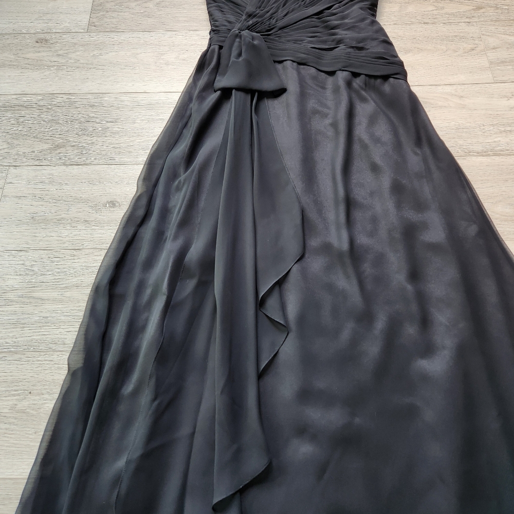 Belsoie Jasmine L1009 Black Dress Womens 12 Bridesmaid Strapless Gown - Picture 3 of 16